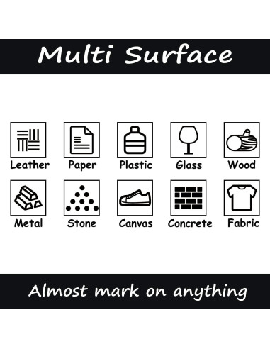 Bolígrafo de Pintura Acrílica Blanca FLYMAX 0.7mm Paquete 6