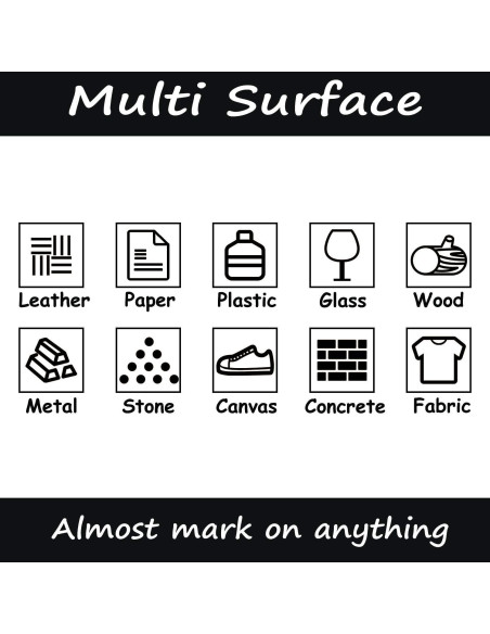 Bolígrafo de Pintura Acrílica Blanca FLYMAX 0.7mm Paquete 6