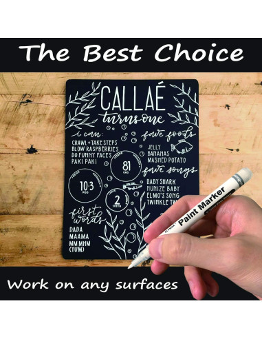 Bolígrafo de Pintura Acrílica Blanca FLYMAX 0.7mm Paquete 6