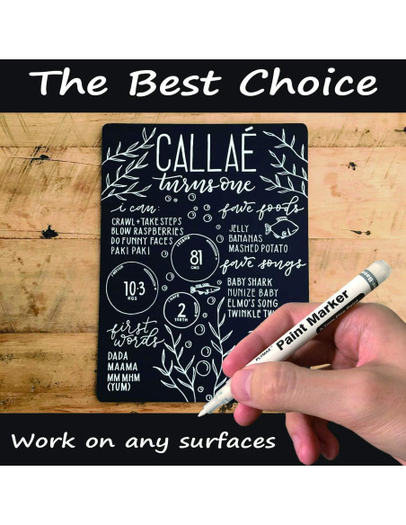 Bolígrafo de Pintura Acrílica Blanca FLYMAX 0.7mm Paquete 6