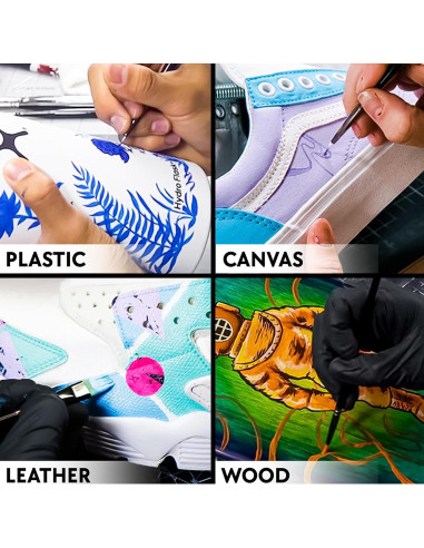 Pintura Acrílica Angelus para Cuero 236 ml - Negro Mate y Blanco Mate