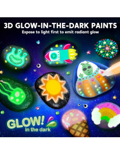 Kit de Pintura de Rocas Brillantes JOYIN - Manualidades para Niños 2