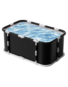 Bañera Plegable Simcat 1.2m Negra con Cojín y Drenaje