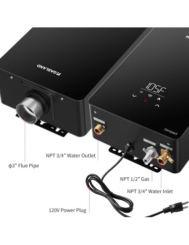 Calentador de Agua Sin Tanque GASLAND CG422LP 4.22 GPM Propano