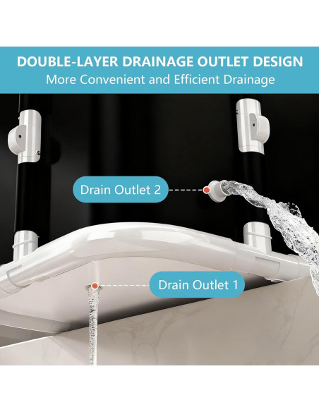 Bañera Plegable Simcat 1.2m Negra con Cojín y Drenaje