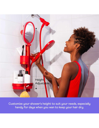 Ducha Portátil Sproos Lookin Good, Alta Presión, Rojo