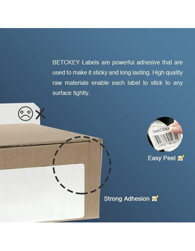 Etiquetas cuadradas BETCKEY DK-1221 23mm x 23mm 10 rollos