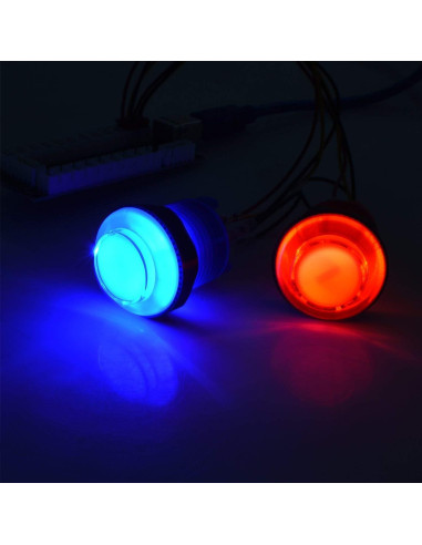 Kit Arcade Qenker 2 Jugadores LED USB Joystick y Botones