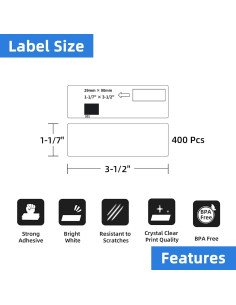 12 Rollos Etiquetas de Dirección Printholic DK-1201 29mm x 90mm 2