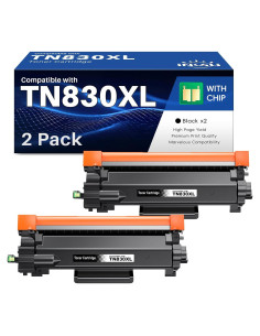 Tóner Compatible TN830XL INK4U para Impresoras Brother - 2 Cartuchos