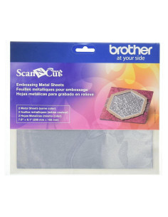 Hojas de Metal Plateadas Brother CAEBSSMS1 para Relieve