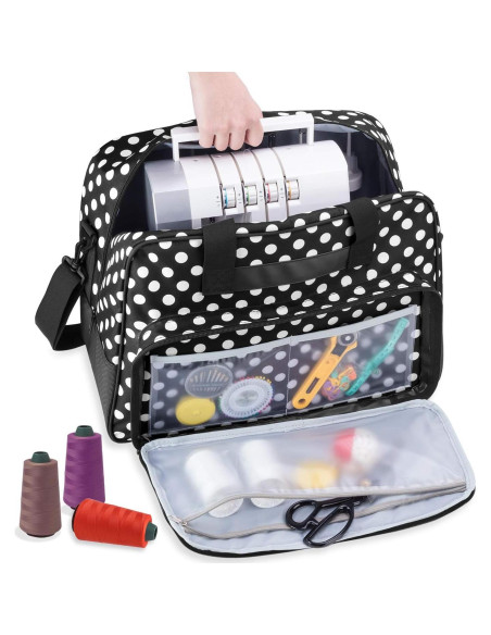 Bolsa de Transporte para Máquina de Coser Yarwo Puntos Negros