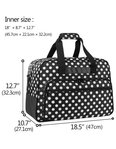Bolsa de Transporte para Máquina de Coser Yarwo Puntos Negros