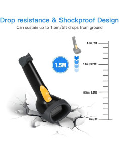 Escáner de Código de Barras 1D Eyoyo EYH2 USB y Bluetooth 2