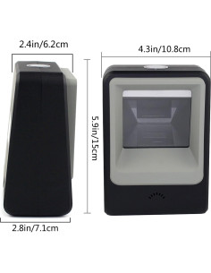 Escáner de Código de Barras 2D QR Symcode MJ-8200-B USB 2