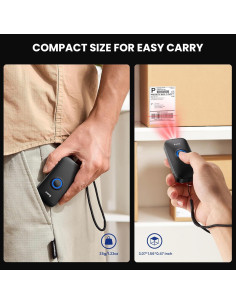 Escáner de Código de Barras Bluetooth Eyoyo 1D Mini 35g 2