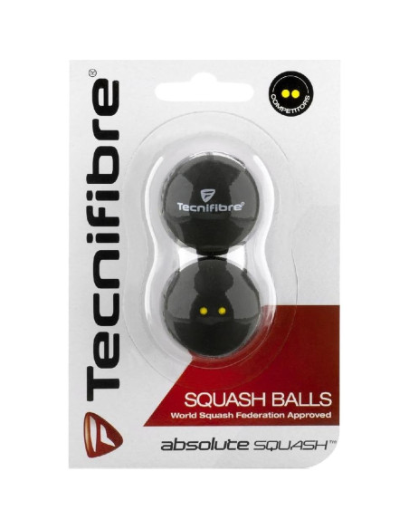 Bolas de Squash Tecnifibre Doble Punto Amarillo - 4 Unidades