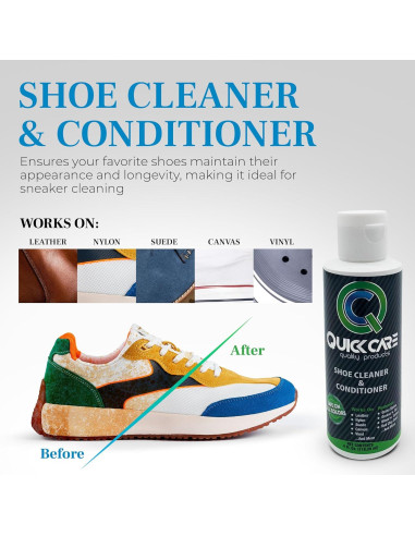 Kit de Limpieza de Zapatos QuickCare 4 oz - Protector y Limpiador