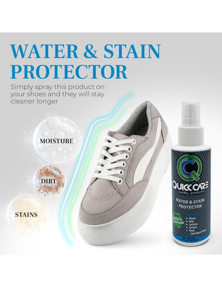 Kit de Limpieza de Zapatos QuickCare 4 oz - Protector y Limpiador