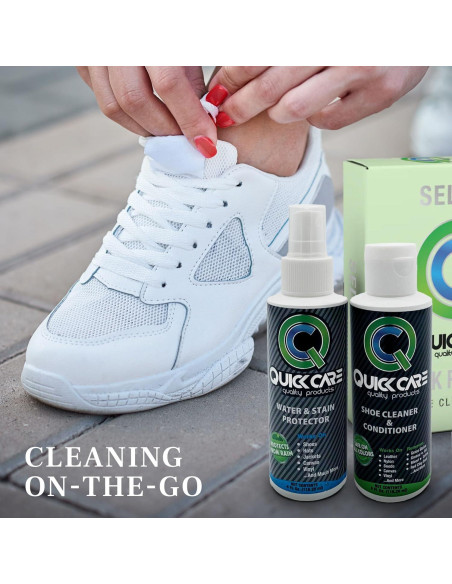 Kit de Limpieza de Zapatos QuickCare 4 oz - Protector y Limpiador