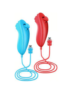 Controlador Nunchuck JRH para Wii y Wii U - 2 Piezas Azul y Rojo