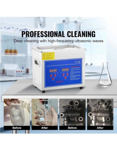 Limpiador Ultrasónico 3L Genérico con Temporizador Digital y Calentador 2