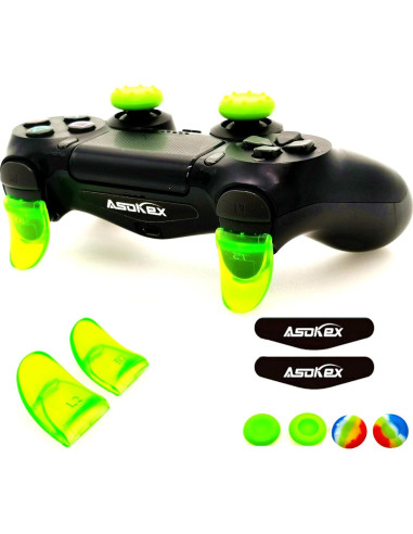 Extensores de Gatillo L2 R2 Asokex para PS4 + Accesorios