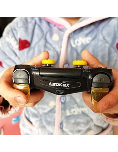 Extensores de Gatillo L2 R2 Asokex para PS4 + Accesorios