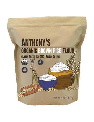 Harina de Arroz Integral Orgánica Anthony's 1.81 kg Sin Gluten