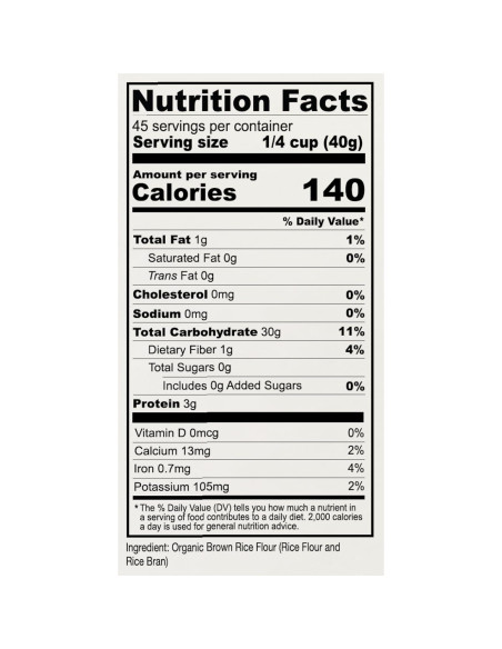 Harina de Arroz Integral Orgánica Anthony's 1.81 kg Sin Gluten