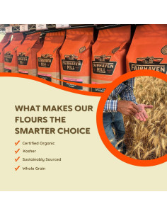 Harina de Pan Integral Orgánica Fairhaven Mill 2.27 kg - Alta en Proteínas 2