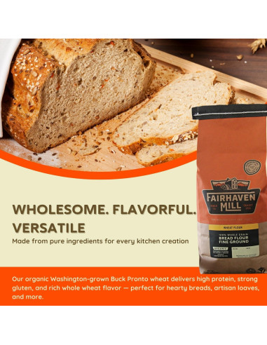 Harina de Pan Integral Orgánica Fairhaven Mill 2.27 kg - Alta en Proteínas