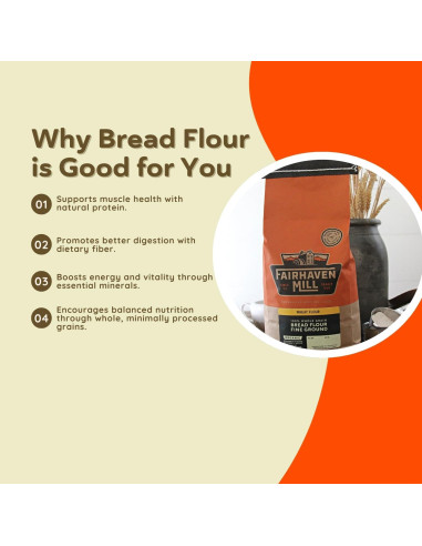 Harina de Pan Integral Orgánica Fairhaven Mill 2.27 kg - Alta en Proteínas