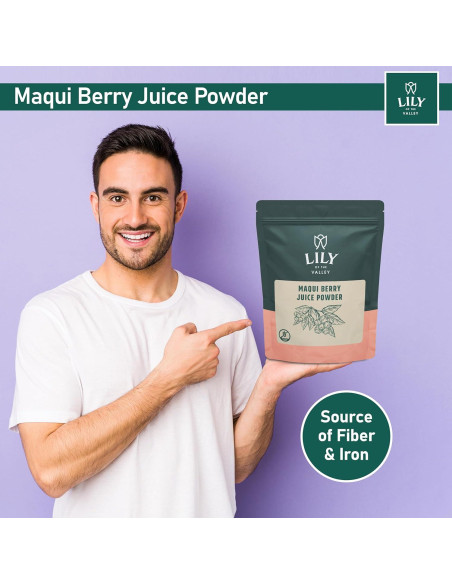 Jugo en polvo de baya Maqui Lirio del Valle - 113g - Vegano y sin gluten