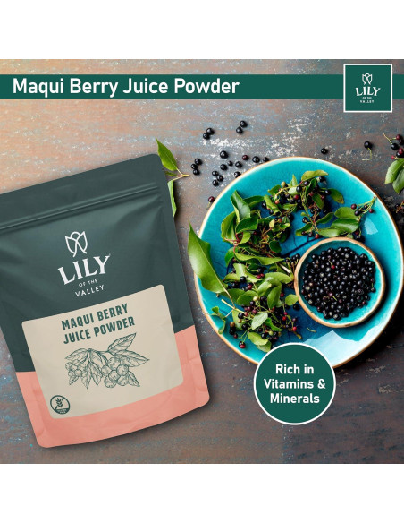 Jugo en polvo de baya Maqui Lirio del Valle - 113g - Vegano y sin gluten