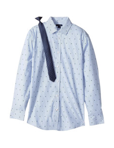Camisa de Vestir Manga Larga Niños Tommy Hilfiger Azul 8 2