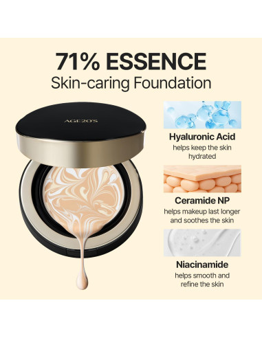 Base de Maquillaje Vegana AGE20'S Signature Essence 25N Arena SPF 50+