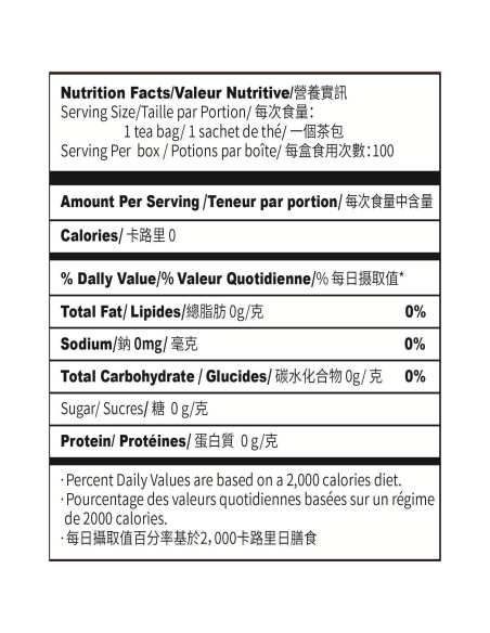 Bolsitas de Té Blanco Orgánico Imozai 100 Unidades Individuales