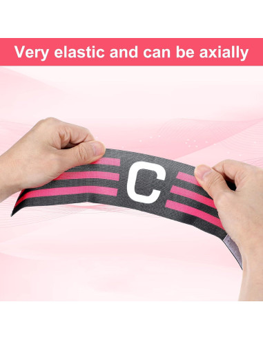 6 Brazaletes de Capitán GEEHUA Ajustables 31x6.5cm Rojo Negro