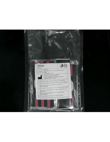 6 Brazaletes de Capitán GEEHUA Ajustables 31x6.5cm Rojo Negro