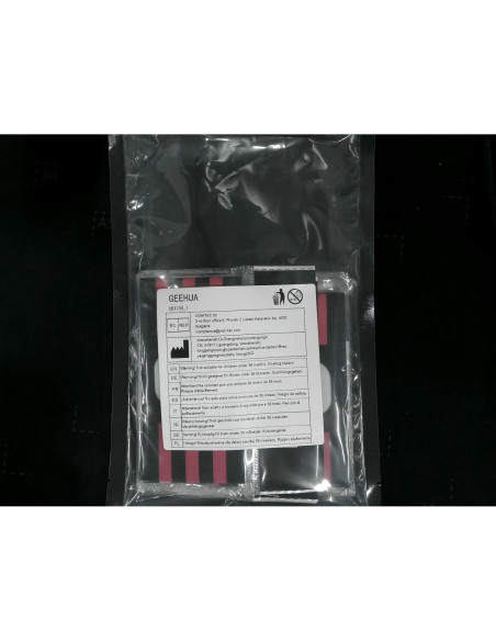 6 Brazaletes de Capitán GEEHUA Ajustables 31x6.5cm Rojo Negro