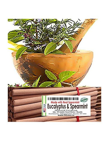 Incienso Jumbo Premium Oakland Gardens Eucalipto y Menta 30 Pzas