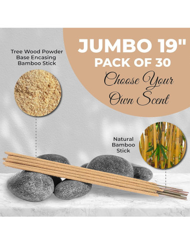 Incienso Jumbo Premium Oakland Gardens Eucalipto y Menta 30 Pzas