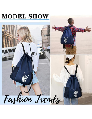 Mochila de Cuerda Viofre Unisex Calavera 30L Impermeable