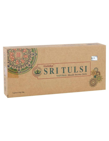 Incienso Natural Goloka Sri Tulsi - 6 Cajas de 15g