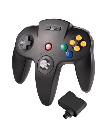 Controlador Inalámbrico KIWITATA para N64 Negro - Joystick Recargable