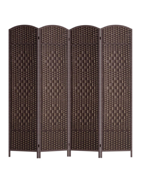 Divisor de Habitaciones Plegable FDW 4 Paneles Madera 180x180 cm