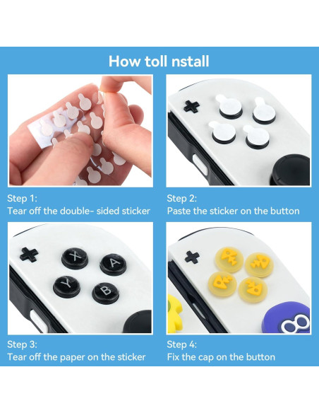 Tapas de Botón Silicona Yocore para Nintendo Switch - Calamar