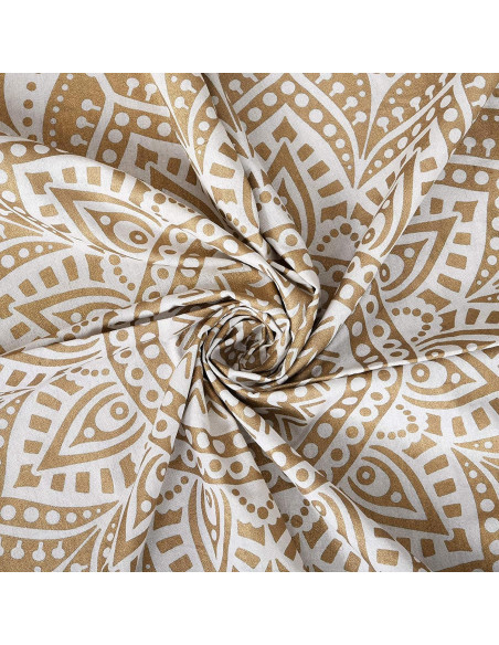 Tapiz Colgante de Pared Raajsee Algodón 132x152 cm Ombre Dorado