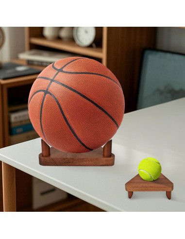 Estante para Pelotas de Madera de Nogal CRNHIGY 13.72x1.68cm